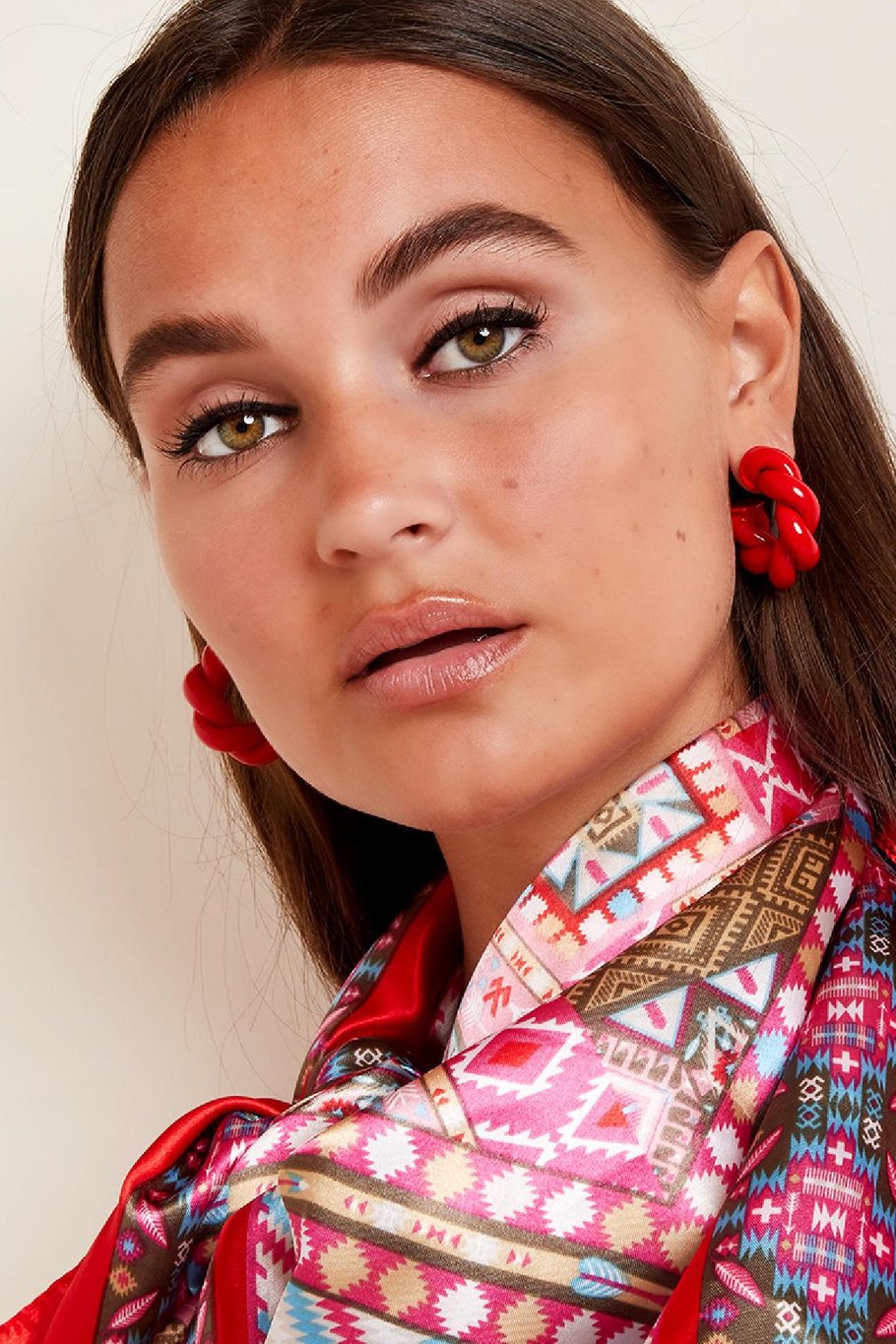 Twist-Ohrringe - #summergirls-Kollektion Rot Kupfer Bild3